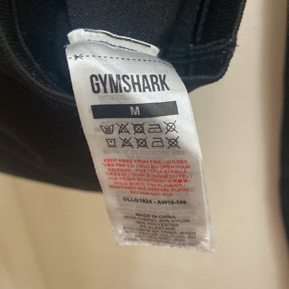 Gymshark Seamless Black Leggings Gray Logo in Womens Size Medium / Small - Picture 6 of 6